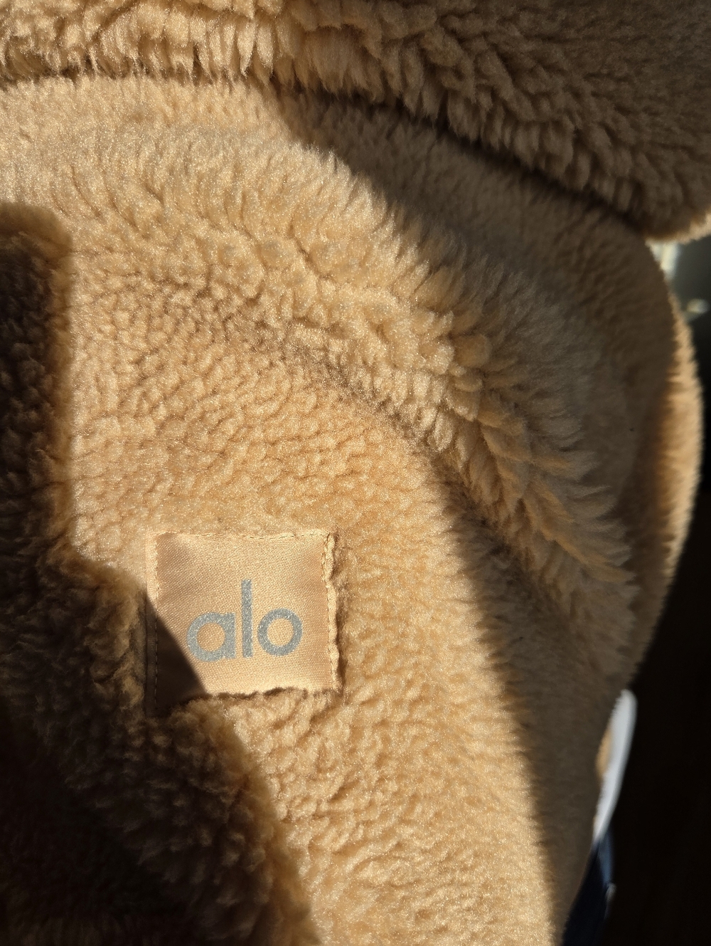 ALO Yoga Tan Sherpa Hoodie Jacket - Picture 9 of 9